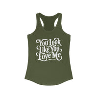 Thumbnail for Ella You Look Like You Love Me Racerback Tank - Sunlit Funlit Country Music Tees