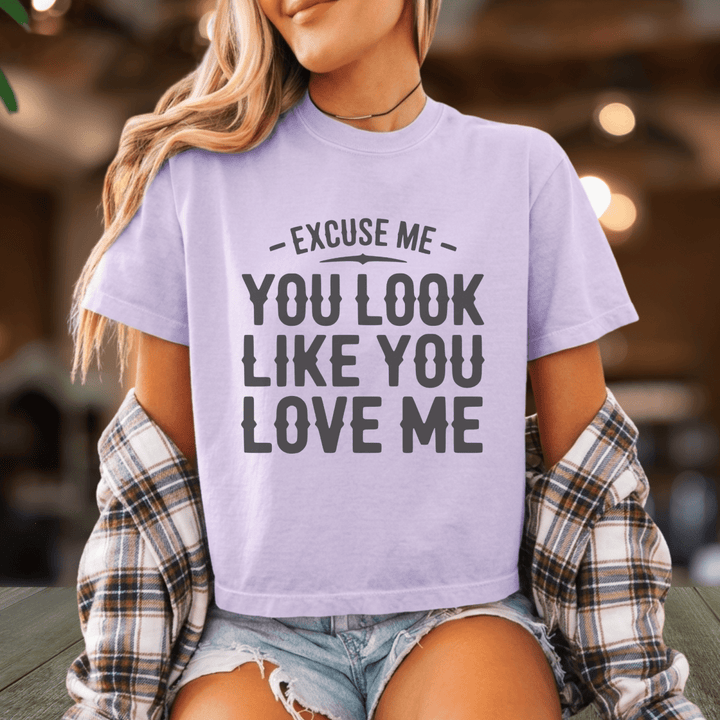 Excuse Me Country Concert Boxy Cropped Tee - Sunlit Funlit | Graphic Tees for Country Concert Addicts