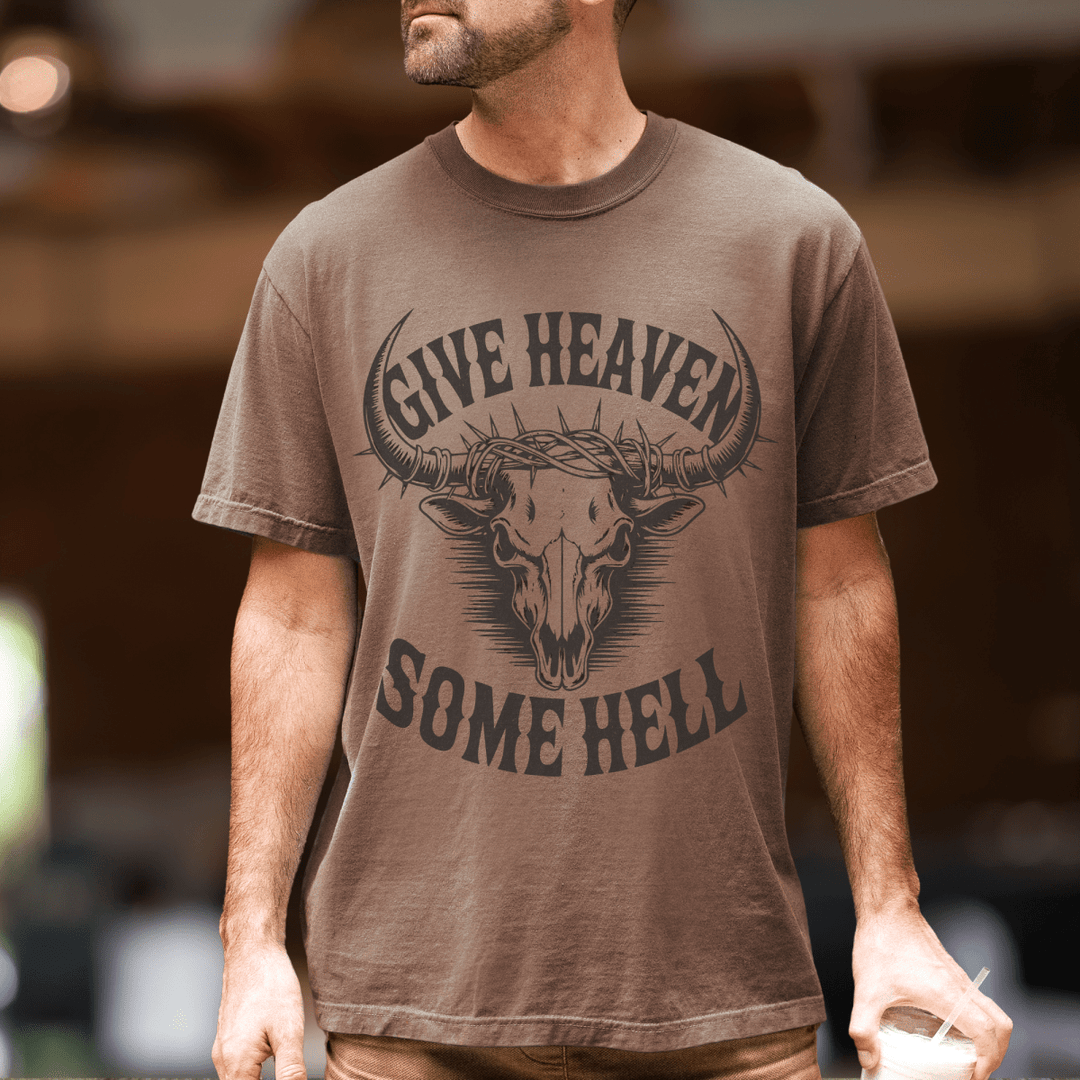 Give Heaven Some Hell Country Concert Shirt for Men - Sunlit Funlit | Graphic Tees for Country Concert Addicts