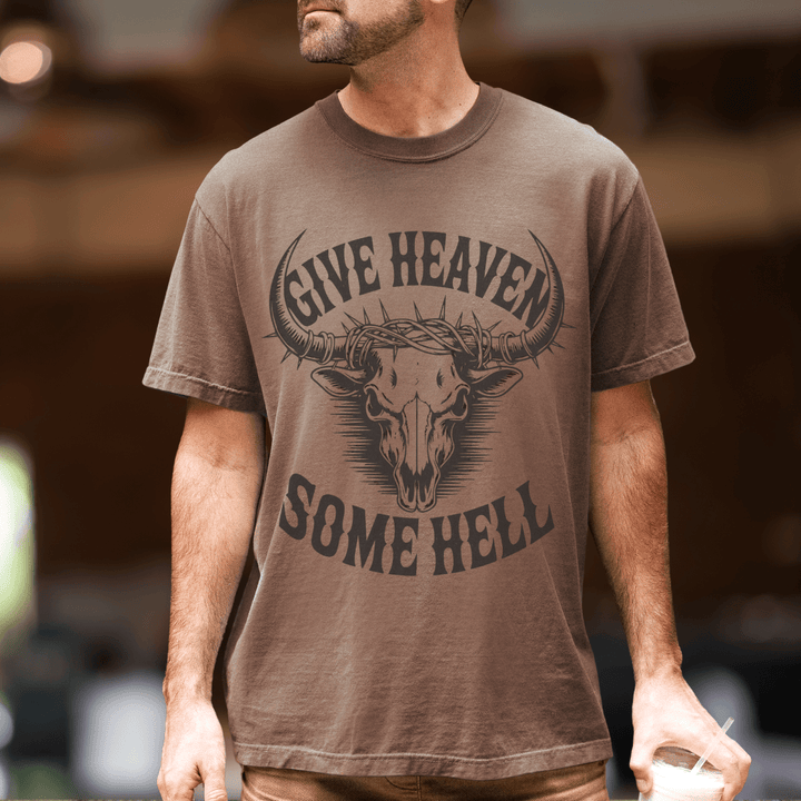 Give Heaven Some Hell Country Concert Shirt for Men - Sunlit Funlit | Graphic Tees for Country Concert Addicts
