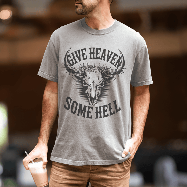 Give Heaven Some Hell Country Concert Shirt for Men - Sunlit Funlit | Graphic Tees for Country Concert Addicts
