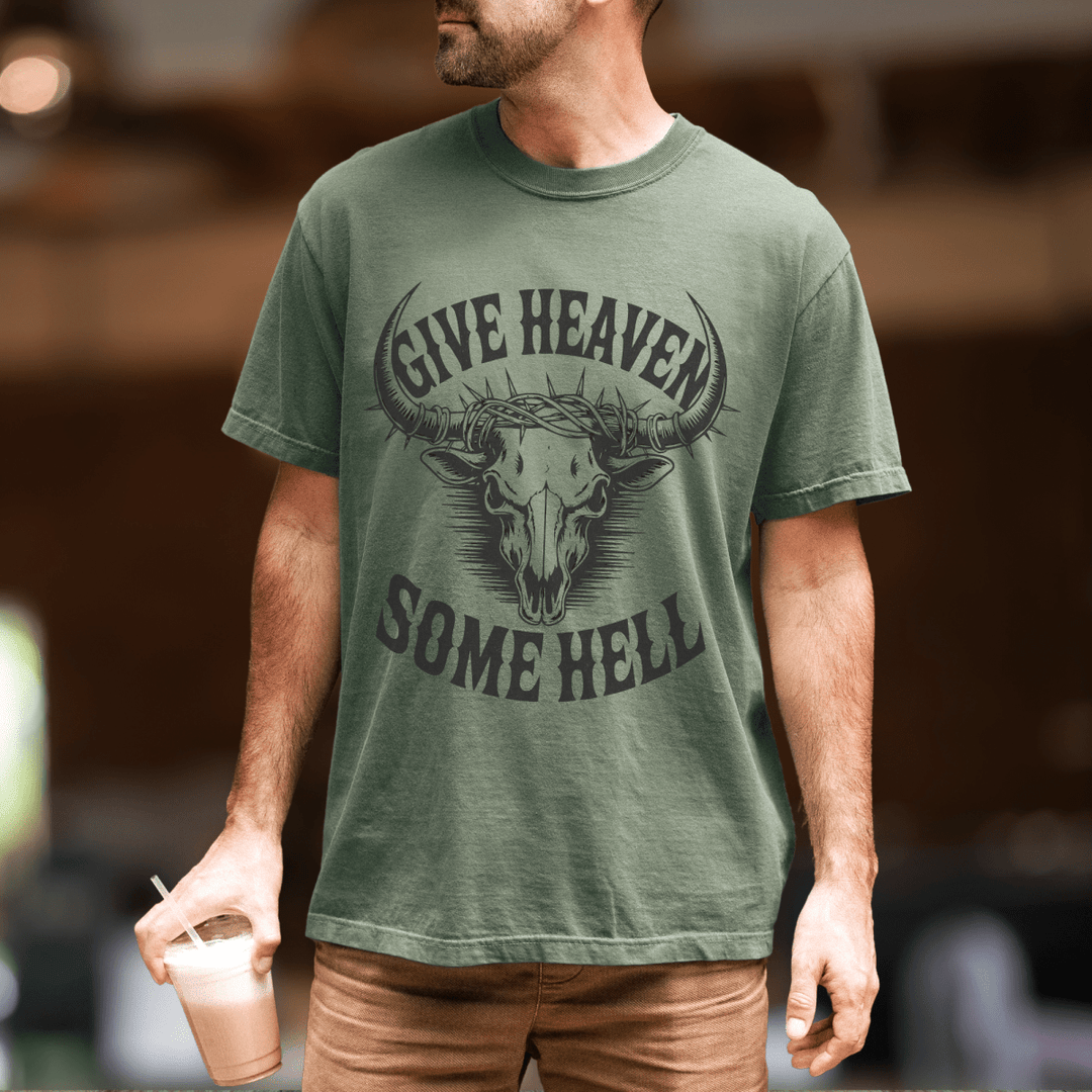 Give Heaven Some Hell Country Concert Shirt for Men - Sunlit Funlit | Graphic Tees for Country Concert Addicts