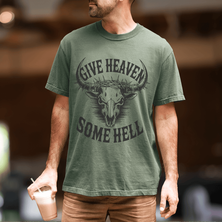 Give Heaven Some Hell Country Concert Shirt for Men - Sunlit Funlit | Graphic Tees for Country Concert Addicts