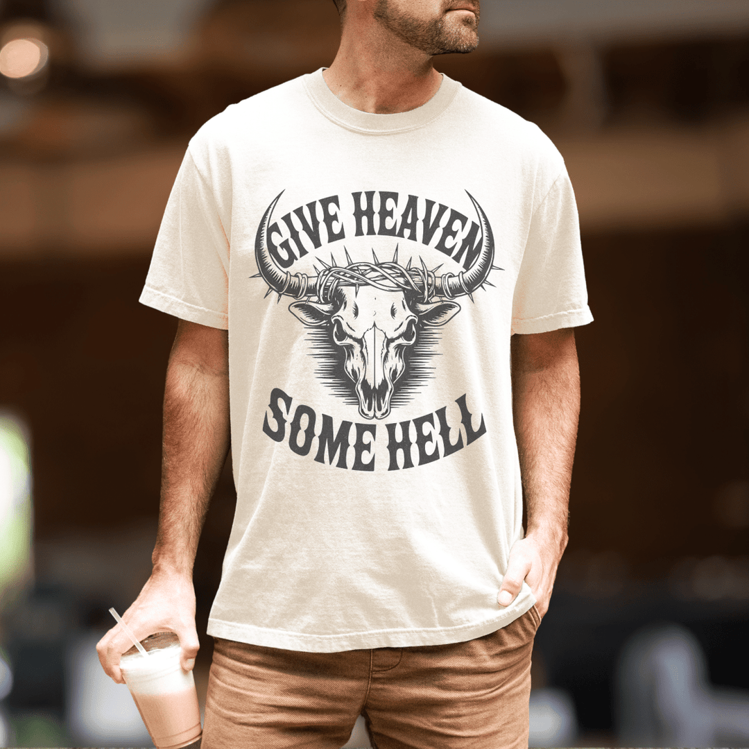 Give Heaven Some Hell Country Concert Shirt for Men - Sunlit Funlit | Graphic Tees for Country Concert Addicts