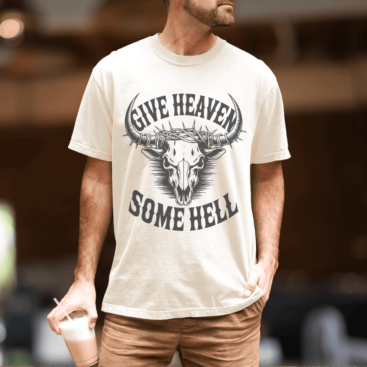 Give Heaven Some Hell Country Concert Shirt for Men - Sunlit Funlit | Graphic Tees for Country Concert Addicts