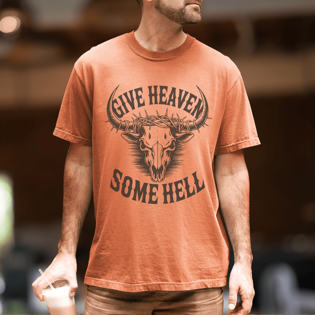 Give Heaven Some Hell Country Concert Shirt for Men - Sunlit Funlit | Graphic Tees for Country Concert Addicts
