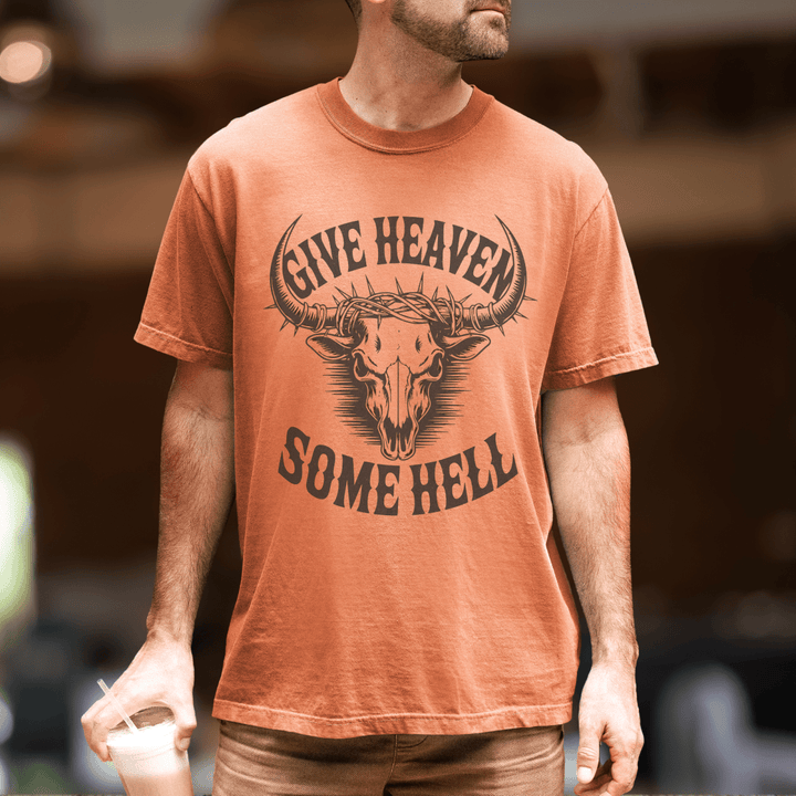 Give Heaven Some Hell Country Concert Shirt for Men - Sunlit Funlit | Graphic Tees for Country Concert Addicts