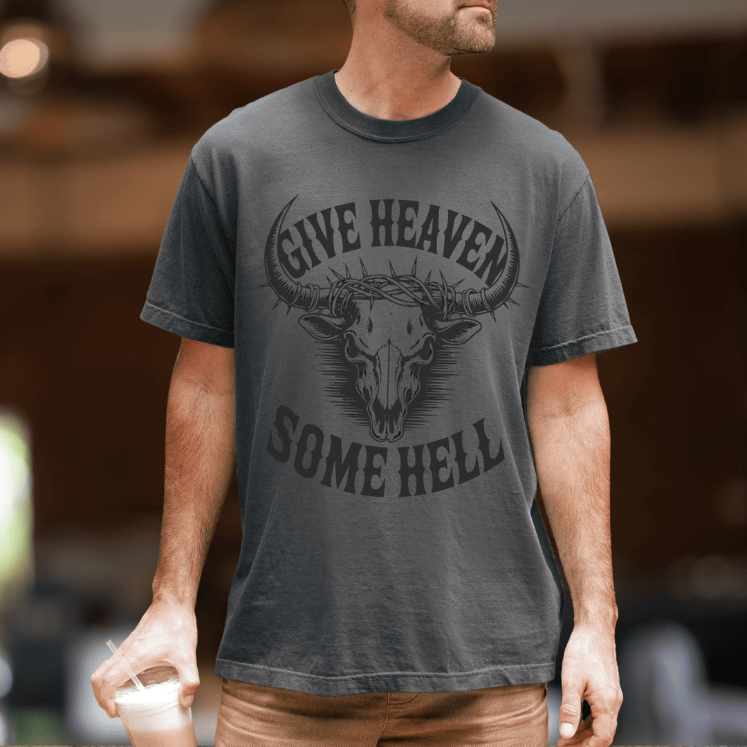 Give Heaven Some Hell Country Concert Shirt for Men - Sunlit Funlit | Graphic Tees for Country Concert Addicts