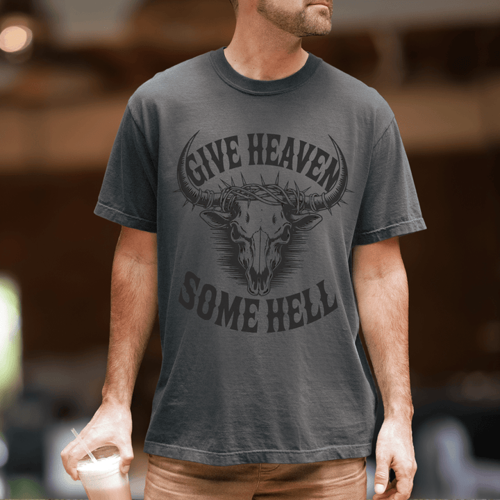 Give Heaven Some Hell Country Concert Shirt for Men - Sunlit Funlit | Graphic Tees for Country Concert Addicts