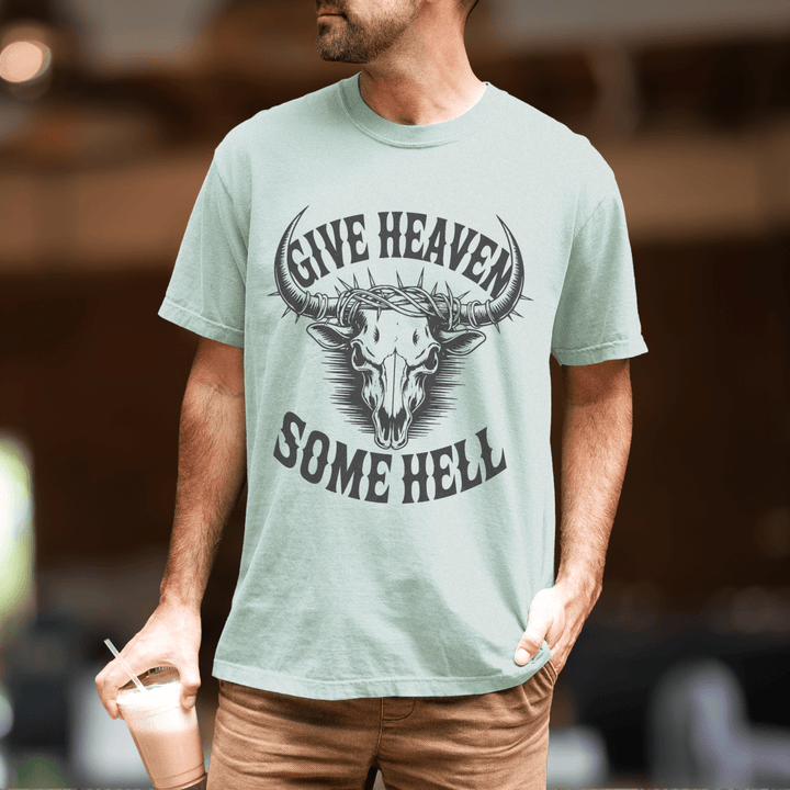 Give Heaven Some Hell Country Concert Shirt for Men - Sunlit Funlit | Graphic Tees for Country Concert Addicts