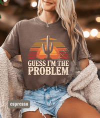 Thumbnail for Guess I'm The Problem Country Concert Tee - Sunlit Funlit | Graphic Tees for Country Concert Addicts
