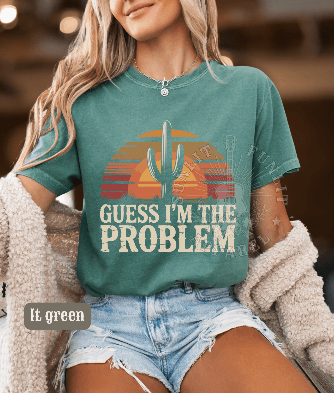 Guess I'm The Problem Country Concert Tee - Sunlit Funlit | Graphic Tees for Country Concert Addicts