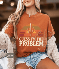 Thumbnail for Guess I'm The Problem Country Concert Tee - Sunlit Funlit | Graphic Tees for Country Concert Addicts