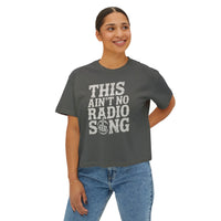 Thumbnail for Hardy Radio Song Comfort Colors Boxy Cropped Tee - Sunlit Funlit Country Music Tees