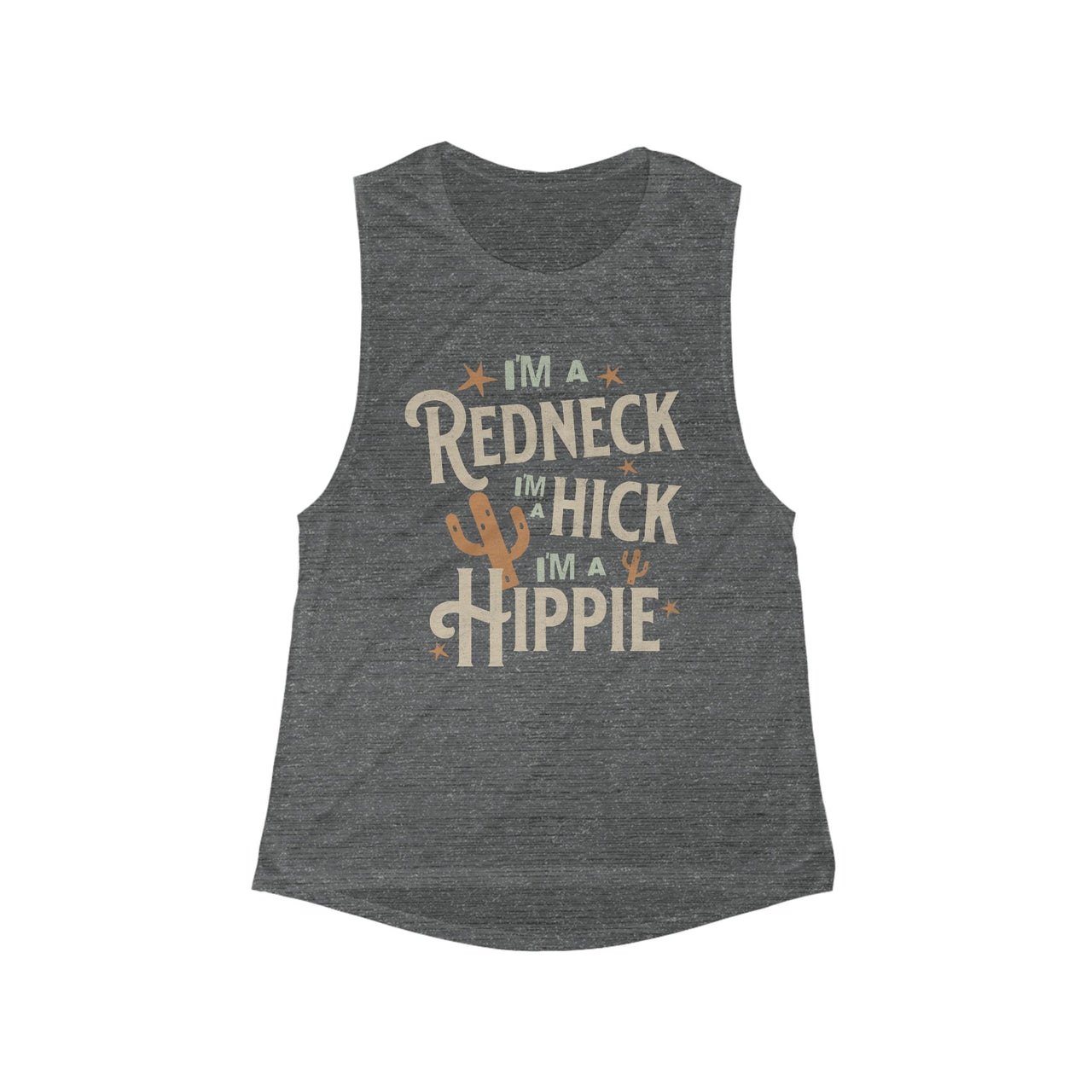 Hardy Redneck Hick Hippie Muscle Tank - Sunlit Funlit Country Music Tees