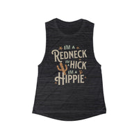 Thumbnail for Hardy Redneck Hick Hippie Muscle Tank - Sunlit Funlit Country Music Tees