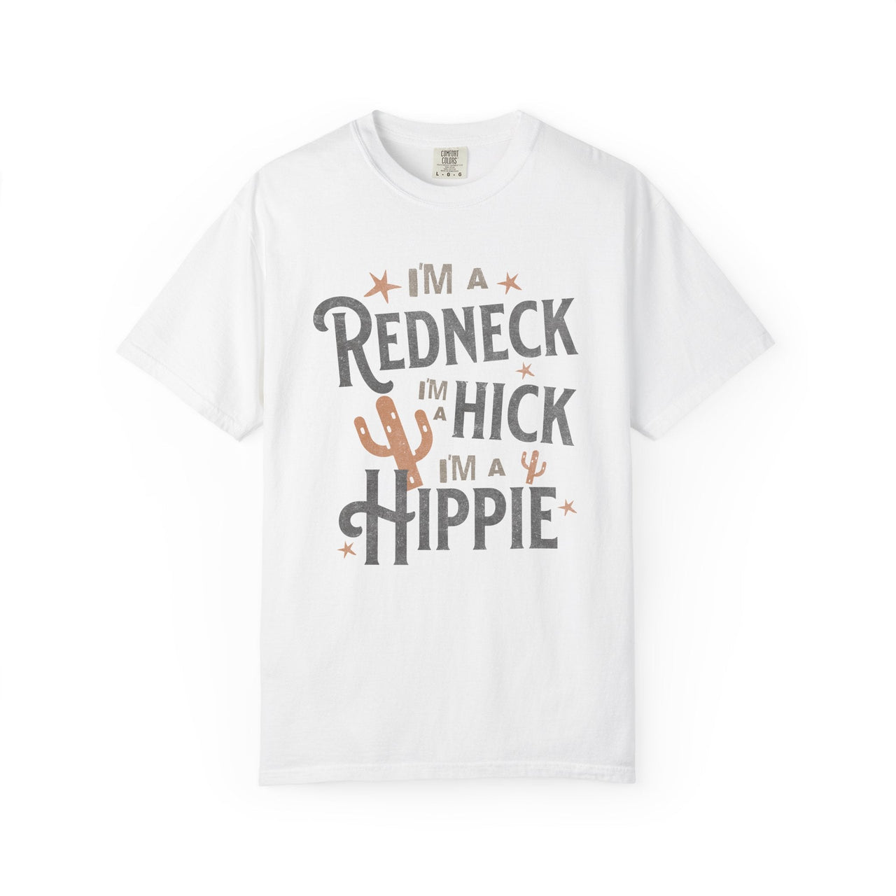 Hardy Redneck Hick Hippie Tee - Adult Unisex - Sunlit Funlit Country Music Tees