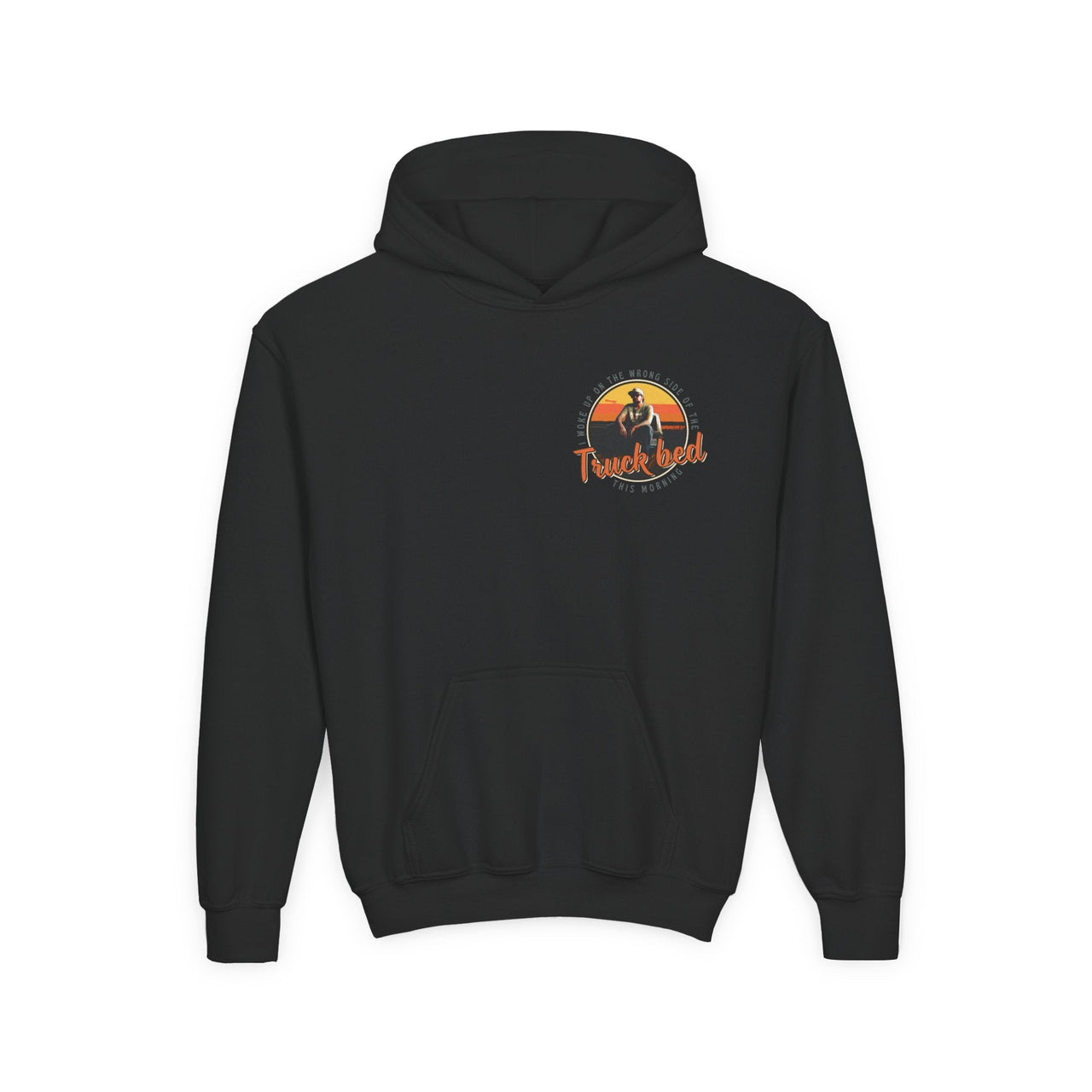 Hardy Truck Bed Double Sided Youth Hoodie - Sunlit Funlit Country Music Tees