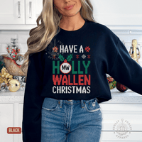 Thumbnail for Have a Holly Wallen Christmas Ornament Sweater - Sunlit Funlit | Graphic Tees for Country Concert Addicts