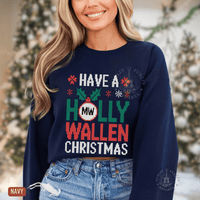 Thumbnail for Have a Holly Wallen Christmas Ornament Sweater - Sunlit Funlit | Graphic Tees for Country Concert Addicts