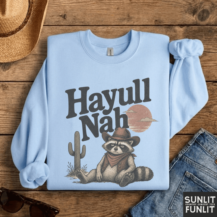 Hayull Nah Raccoon Crewneck Sweatshirt