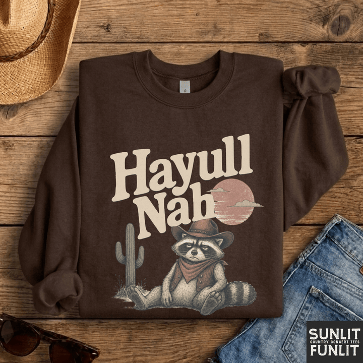 Hayull Nah Raccoon Crewneck Sweatshirt