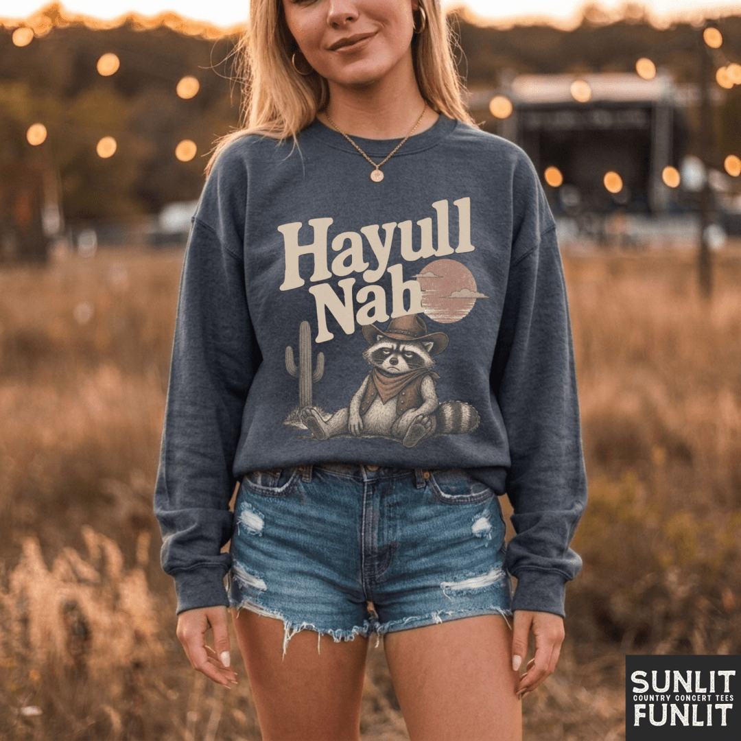 Hayull Nah Raccoon Crewneck Sweatshirt