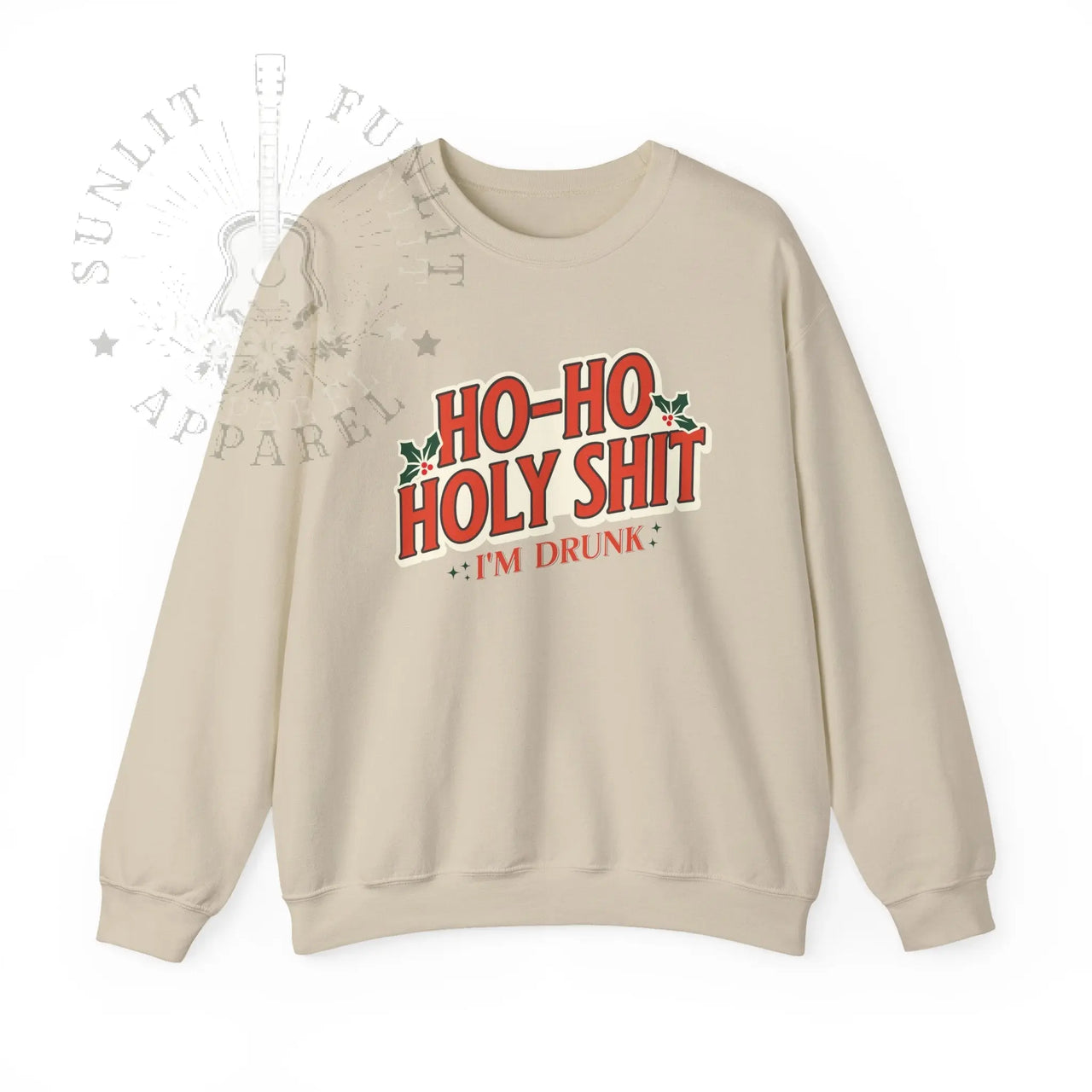 Ho Ho Holy Sh*t NSFW Funny Christmas Sweater - Sunlit Funlit Country Music Tees