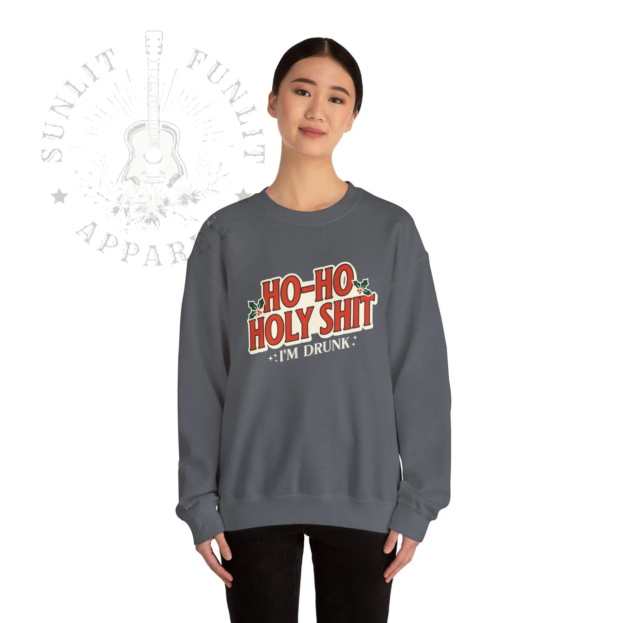 Ho Ho Holy Sh*t NSFW Funny Christmas Sweater - Sunlit Funlit Country Music Tees