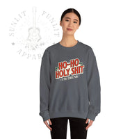 Thumbnail for Ho Ho Holy Sh*t NSFW Funny Christmas Sweater - Sunlit Funlit Country Music Tees