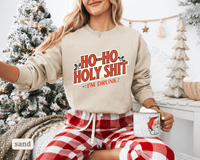 Thumbnail for Ho Ho Holy Sh*t NSFW Funny Christmas Sweater - Sunlit Funlit | Graphic Tees for Country Concert Addicts