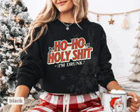 Thumbnail for Ho Ho Holy Sh*t NSFW Funny Christmas Sweater - Sunlit Funlit | Graphic Tees for Country Concert Addicts