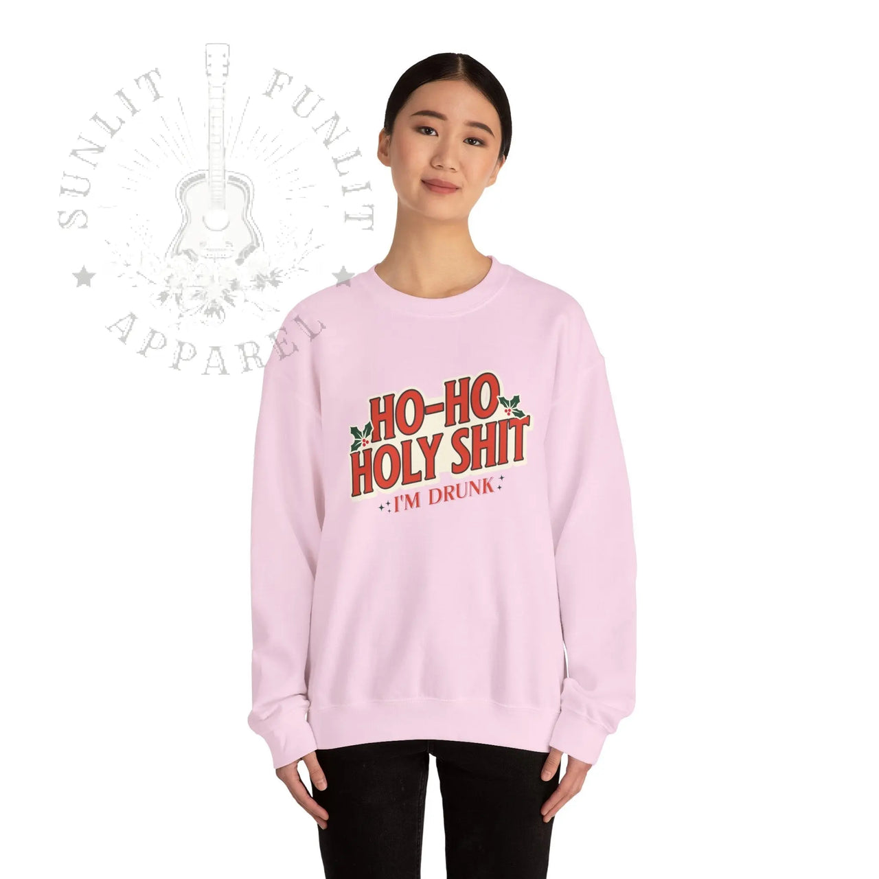 Ho Ho Holy Sh*t NSFW Funny Christmas Sweater - Sunlit Funlit Country Music Tees