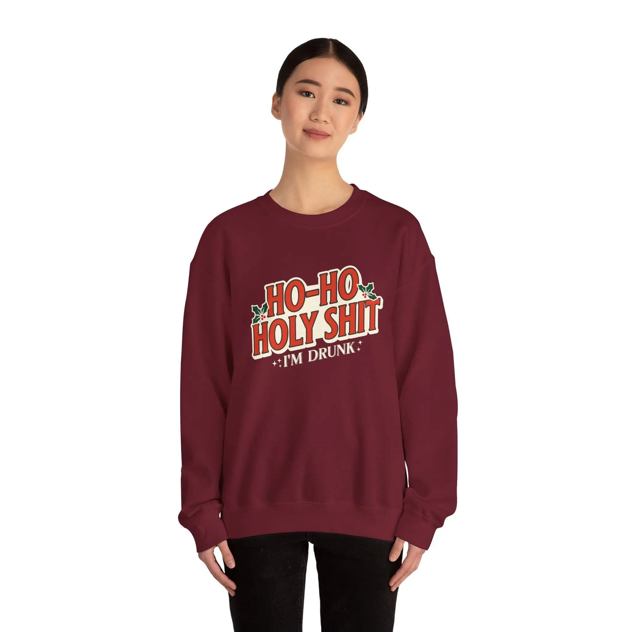 Ho Ho Holy Sh*t NSFW Funny Christmas Sweater - Sunlit Funlit Country Music Tees