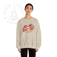 Thumbnail for Ho Ho Holy Sh*t NSFW Funny Christmas Sweater - Sunlit Funlit Country Music Tees