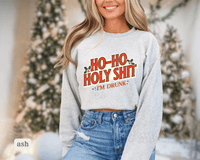 Thumbnail for Ho Ho Holy Sh*t NSFW Funny Christmas Sweater - Sunlit Funlit | Graphic Tees for Country Concert Addicts