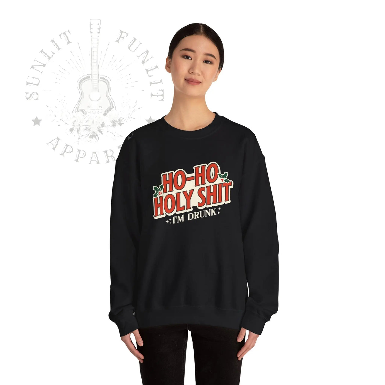 Ho Ho Holy Sh*t NSFW Funny Christmas Sweater - Sunlit Funlit Country Music Tees