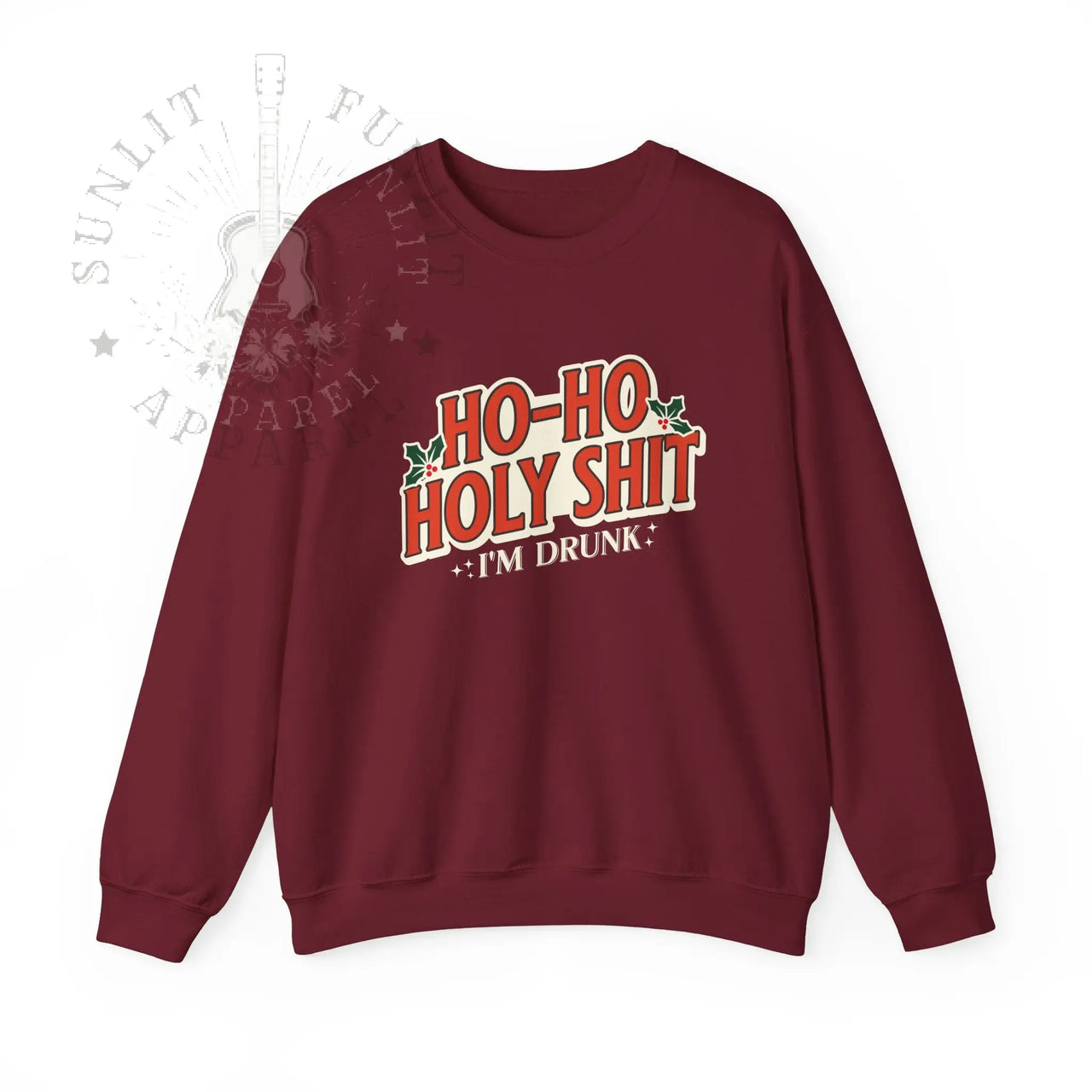 Ho Ho Holy Sh*t NSFW Funny Christmas Sweater - Sunlit Funlit Country Music Tees