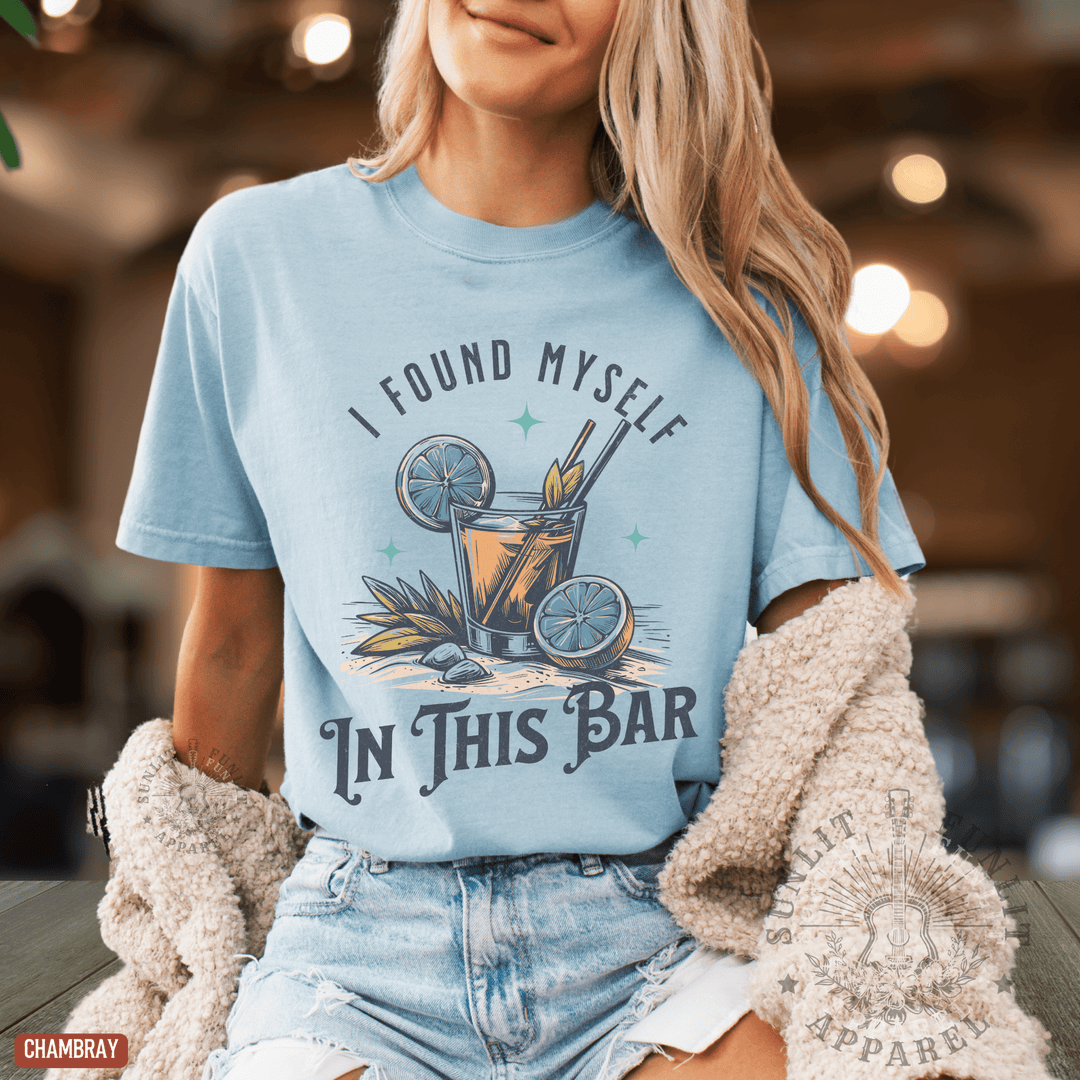 I Found Myself In This Bar Tee - Sunlit Funlit | Graphic Tees for Country Concert Addicts
