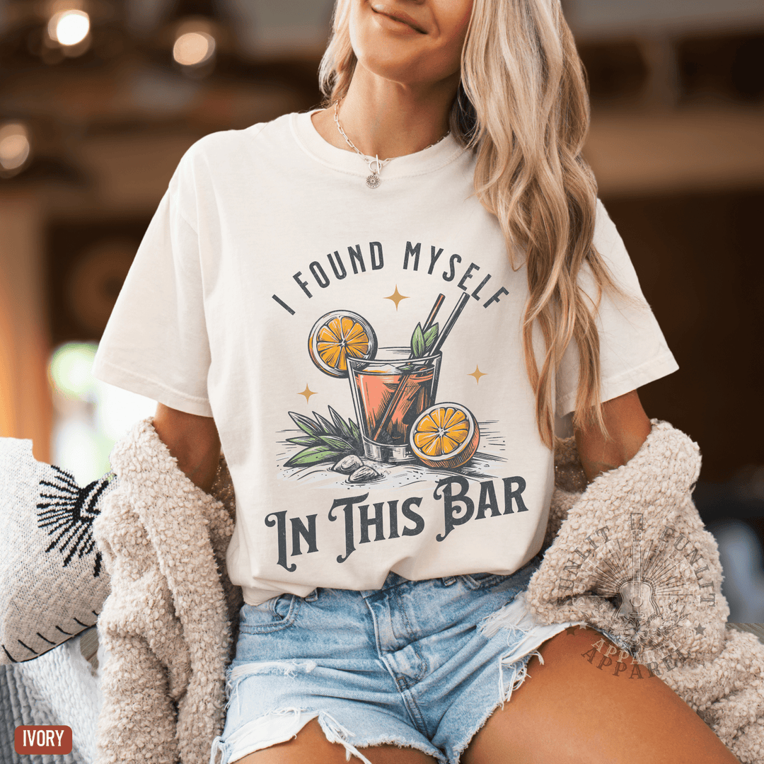 I Found Myself In This Bar Tee - Sunlit Funlit | Graphic Tees for Country Concert Addicts