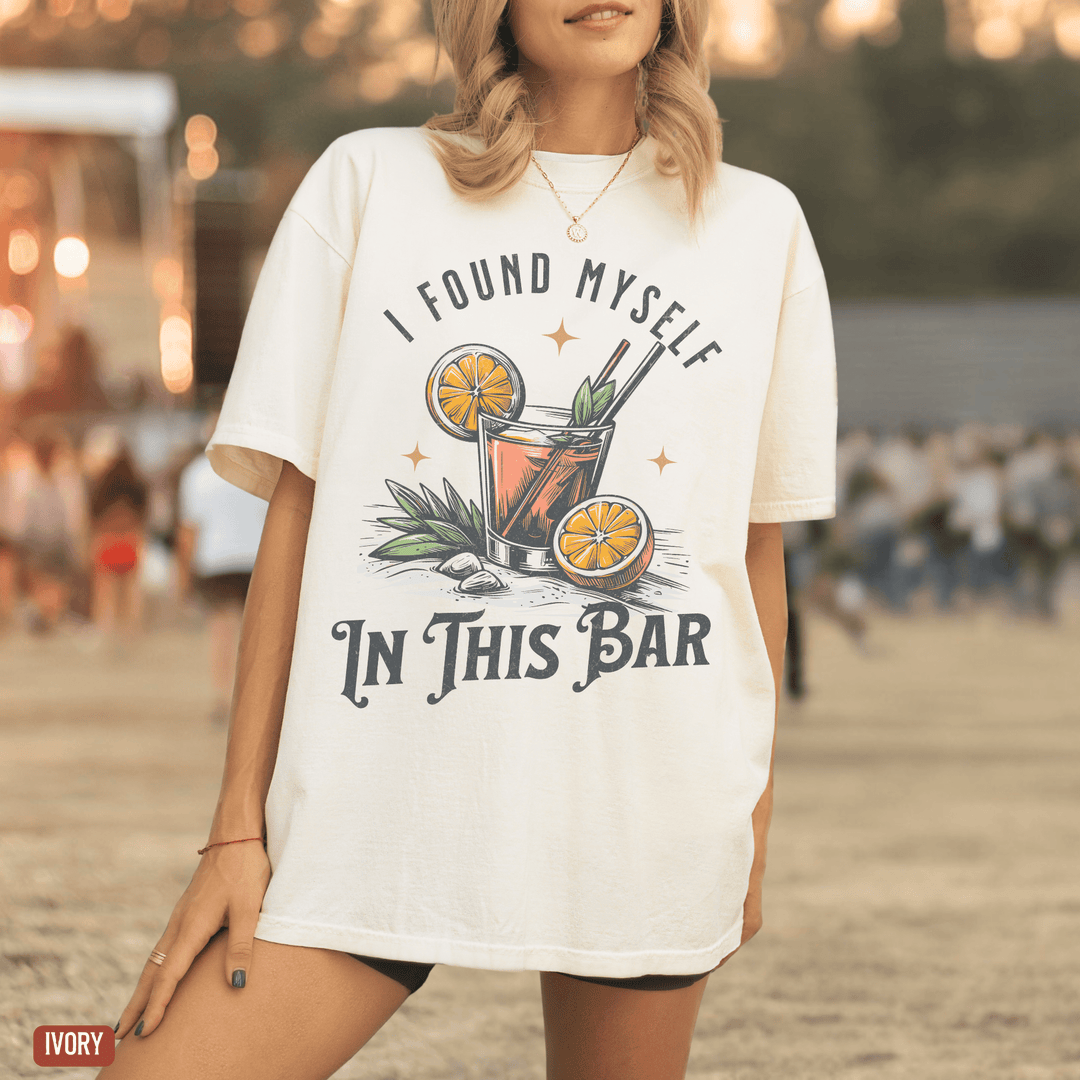 I Found Myself In This Bar Tee - Sunlit Funlit | Graphic Tees for Country Concert Addicts