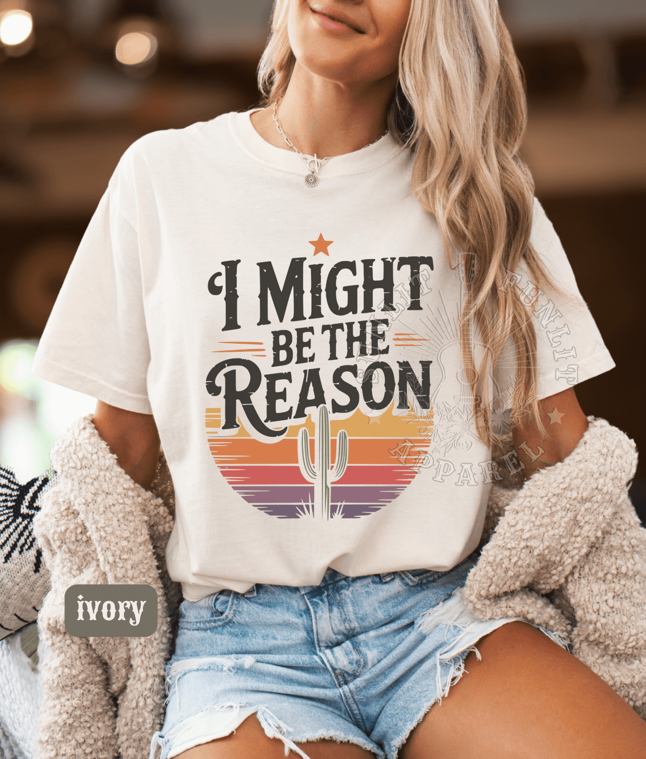 I Might Be The Reason Country Concert Tee - Sunlit Funlit | Graphic Tees for Country Concert Addicts