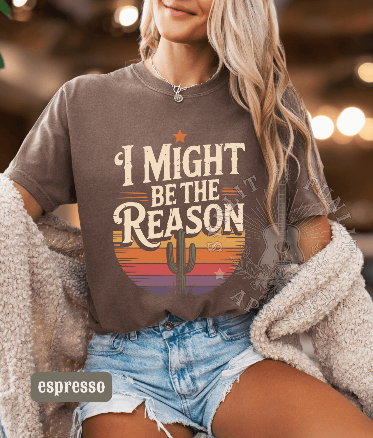 I Might Be The Reason Country Concert Tee - Sunlit Funlit | Graphic Tees for Country Concert Addicts