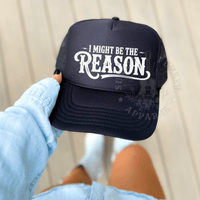 Thumbnail for I Might Be the Reason Trucker Hat – Country Concert Mesh Cap - Sunlit Funlit Country Music Tees