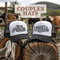 Thumbnail for I Might Be the Reason Trucker Hat – Western Mesh Cap for Country Fans - Sunlit Funlit Country Music Tees