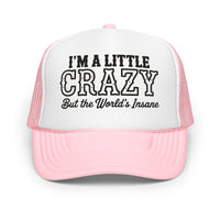 Thumbnail for I&39;m A Little Crazy Wallen Trucker Hat, Country Trucker Hats, Sand In My Boots Festival, The World&39;s Insane, Wallen Merch, Friend Group Hats - Sunlit Funlit Country Music Tees