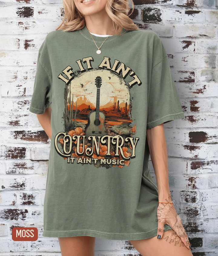 If It Ain't Country Music Fan Tee - Sunlit Funlit | Graphic Tees for Country Concert Addicts