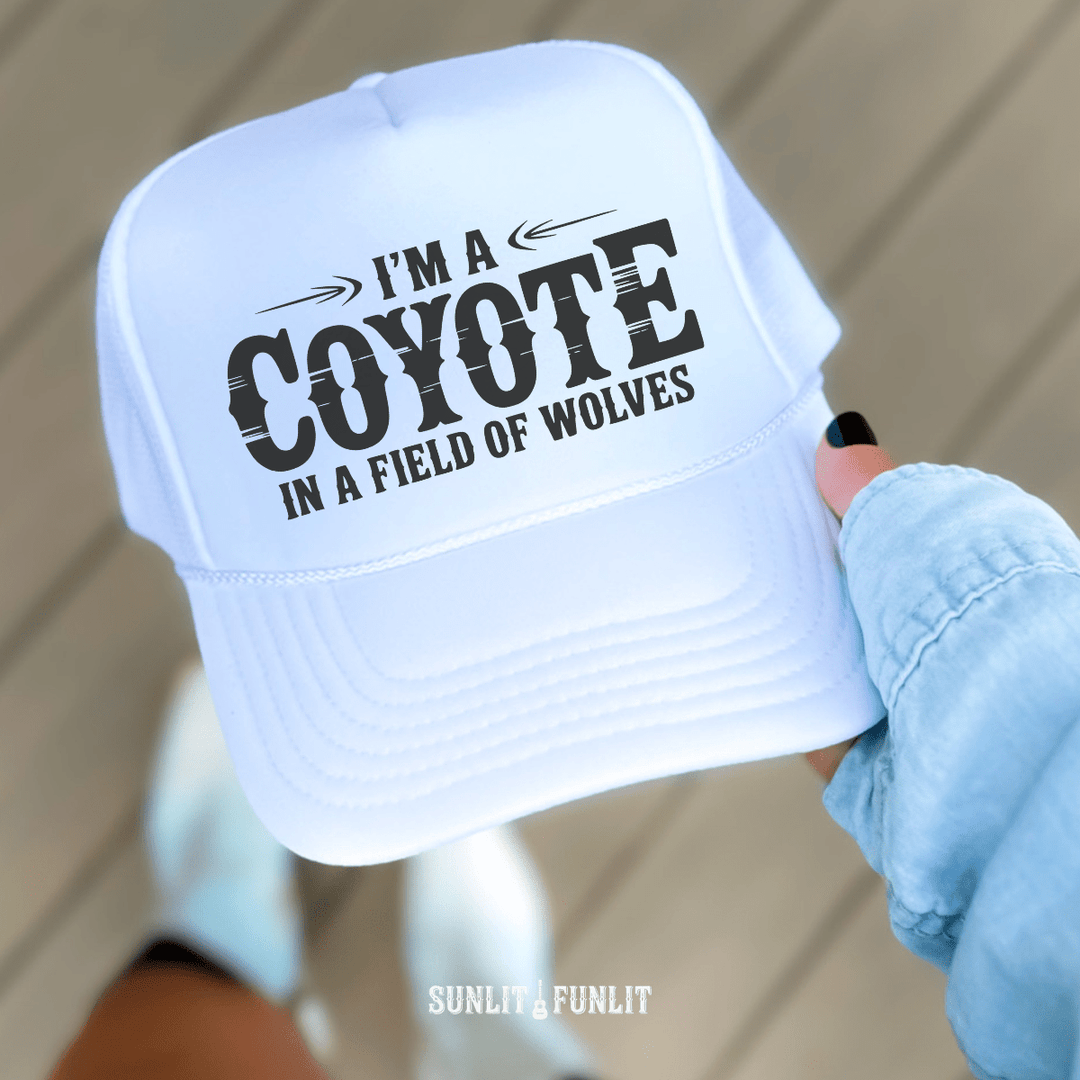 I'm a Coyote Wallen Trucker Hat - Sunlit Funlit | Graphic Tees for Country Concert Addicts