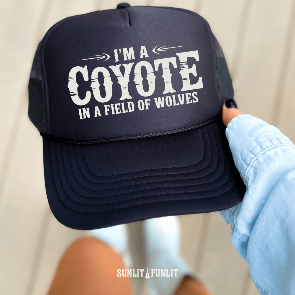 I'm a Coyote Wallen Trucker Hat - Sunlit Funlit | Graphic Tees for Country Concert Addicts
