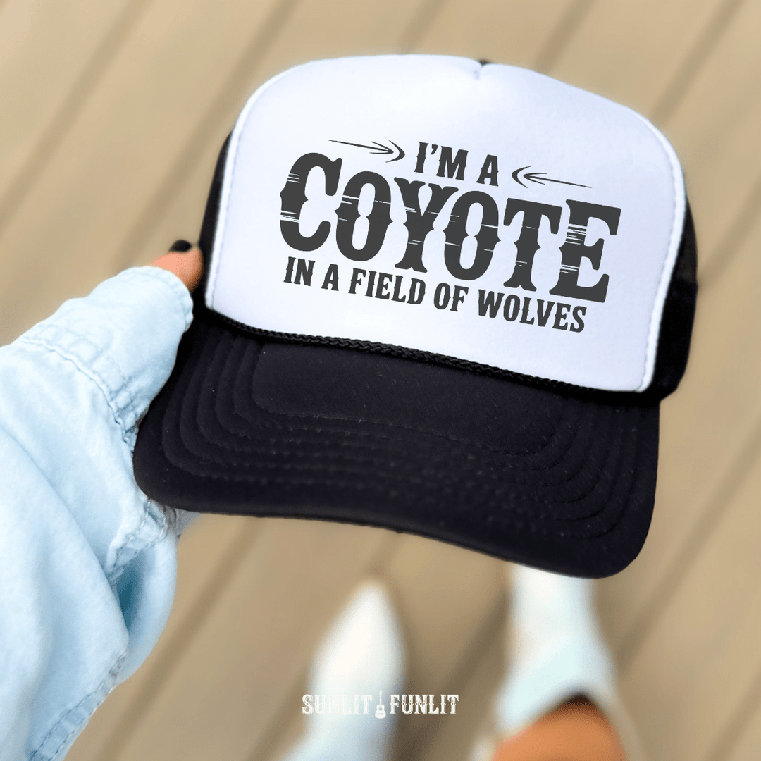 I'm a Coyote Wallen Trucker Hat - Sunlit Funlit | Graphic Tees for Country Concert Addicts